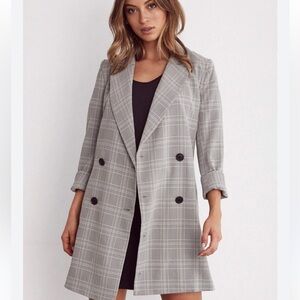 Vetta capsule plaid blazer dress convertible size M